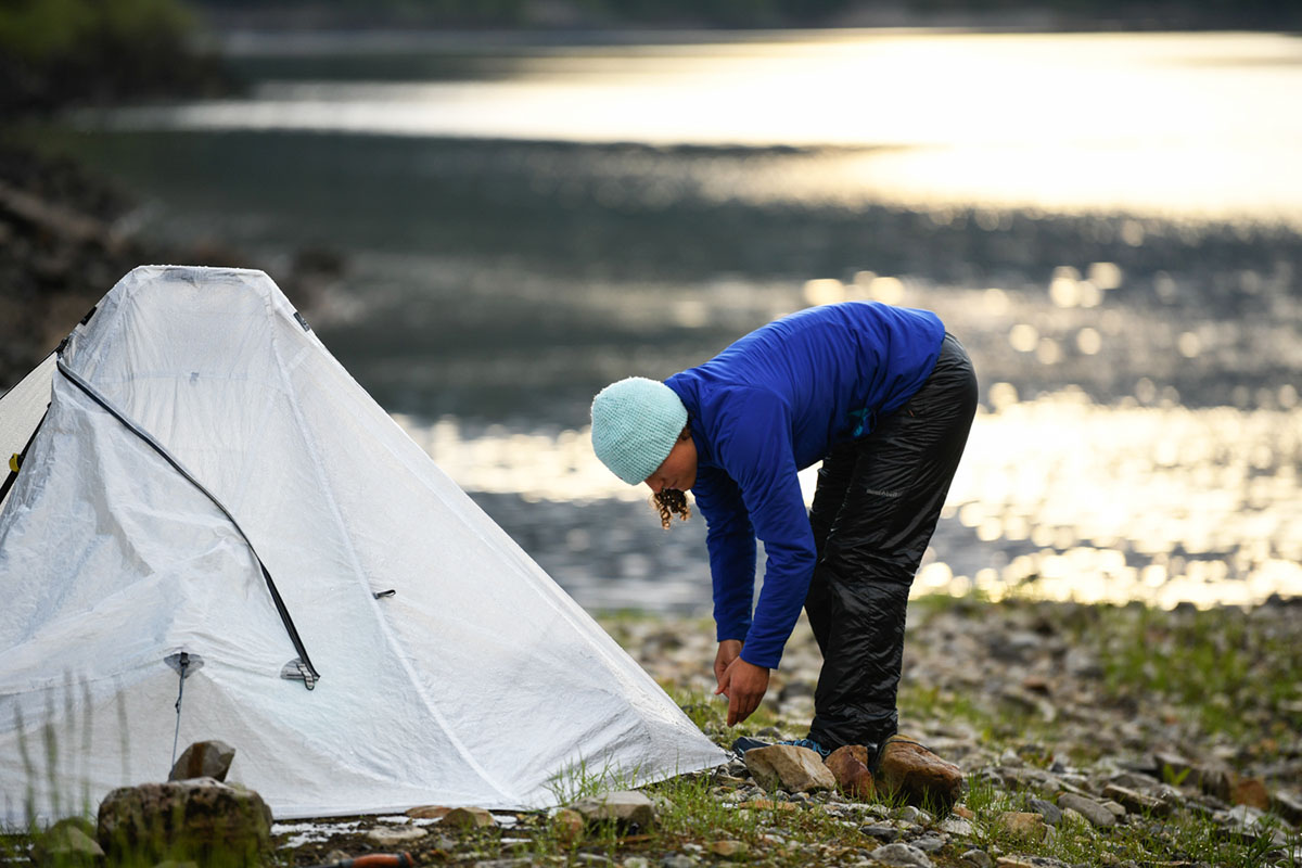 Backpacking Checklist (guying out tent)